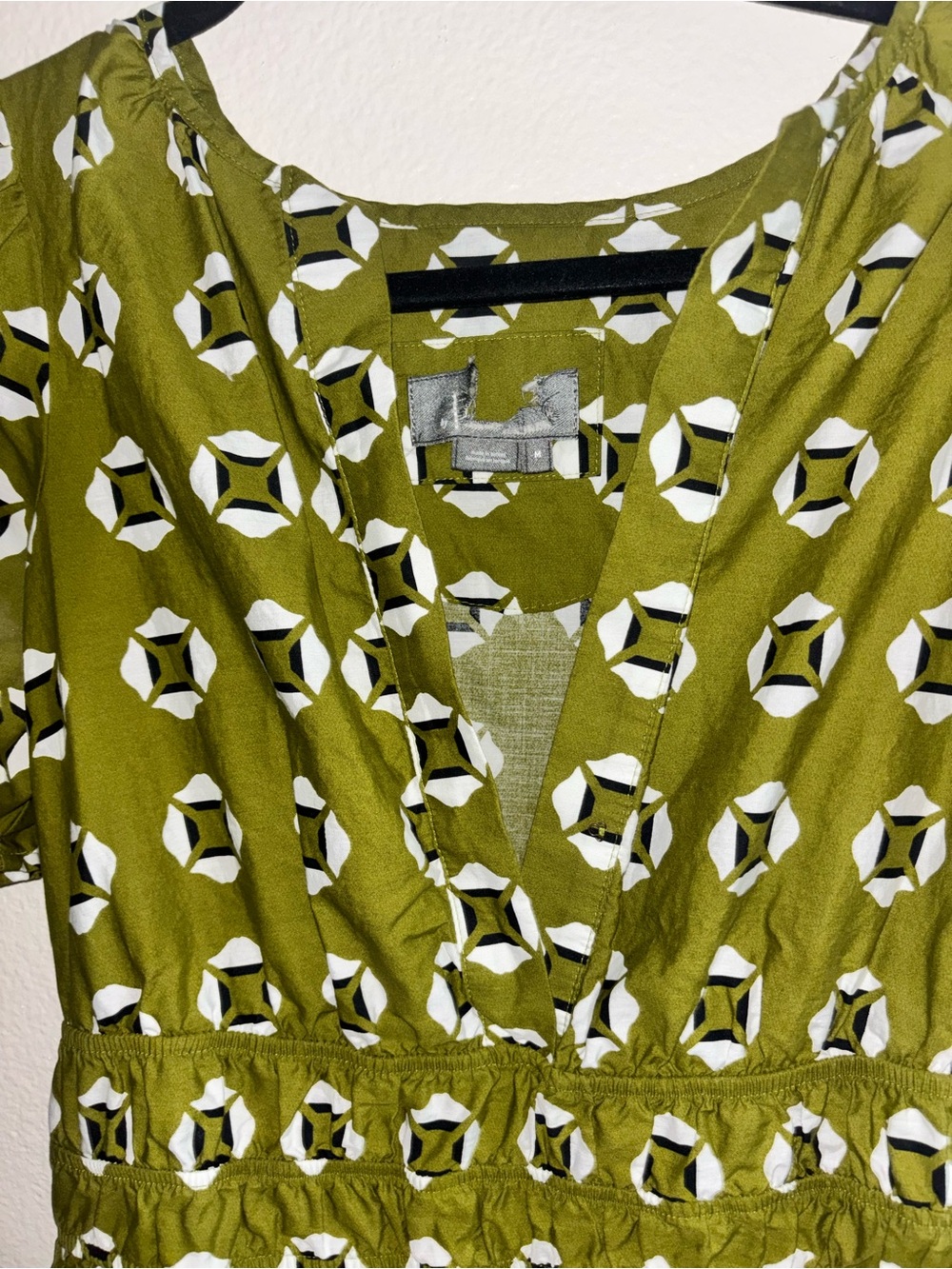Anthropologie Olive Green Printed Maxi Dress - Picture 4 of 5